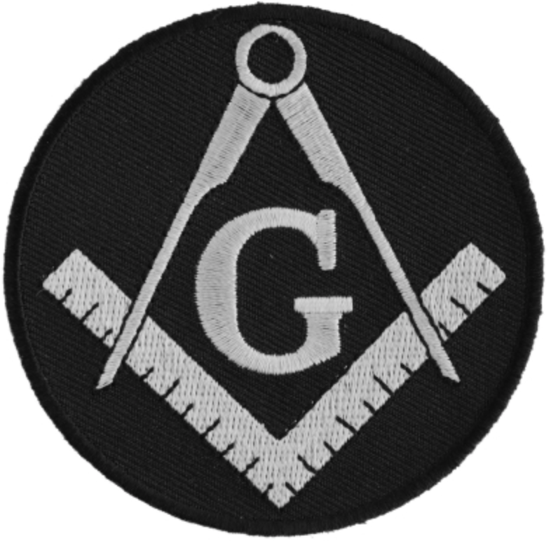 Mason Symbol Patch White